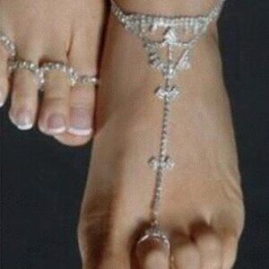 Ladies Sexy Rhinestone Toe and Ankle Jewelry Cosmetic Jewelry SL025